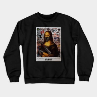 mona lisa art its weapon Crewneck Sweatshirt